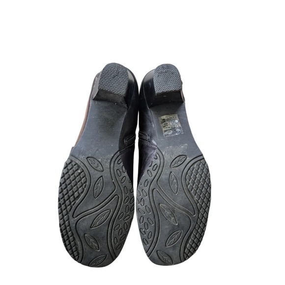 Canal  Grande Leather Ankle Boots Booties Black Brown Patchwork Embroidery 38 - Picture 7 of 10